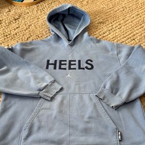 Jordan Gray Hoodie with Black 'HEELS' Text